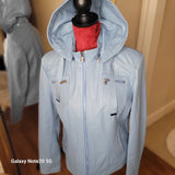 Suraya Leather Hooded Biker Jacket