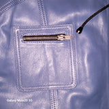 Suraya Leather Hooded Biker Jacket