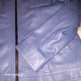 Suraya Leather Hooded Biker Jacket