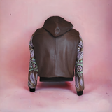 Kasba Hooded Leather Bomber