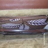 Leather Print Mix Clutch