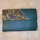 Leather Print Mix Clutch