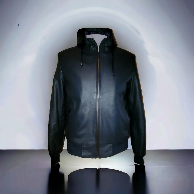 Kasba Hooded Leather Bomber