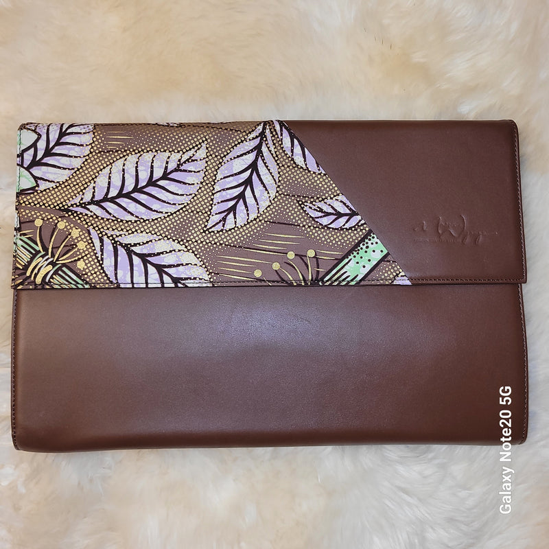Leather Print Mix Clutch